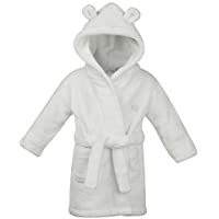 Bata de baño para bebé con capucha- de forro polar suave- con orejas y corazón